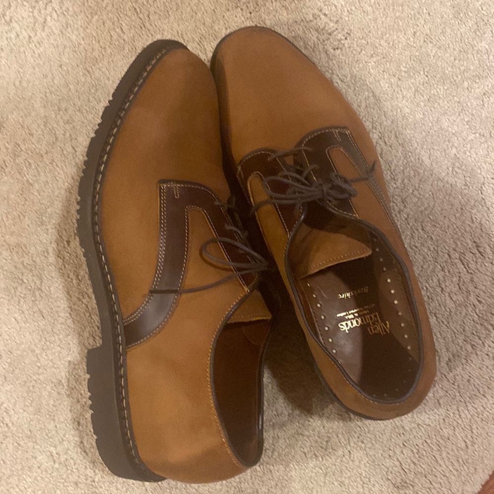 Allen Edmonds Berkshire Brown suede Leather Dress Shoes Mens US 12E worn once